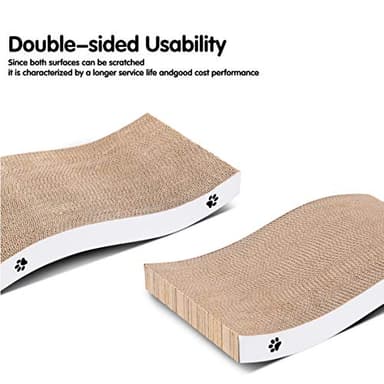 Cat Scratcher, Durable Scratch Pad, Corrugated Cardboard Scratching Board for Indoor Cats, Heavy Duty, Double-Sided Usability, Recyclable, with Catnip - Image 5