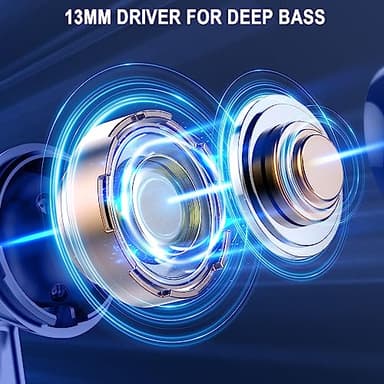 Wireless Earbuds, Bluetooth 5.4 Ear Buds LED Power Display Headphones Bass Stereo, Bluetooth Earbuds in-Ear Noise Cancelling Mic, 40H Playback Mini Case IP7 Waterproof Sports Earphones for Android iOS - Image 4