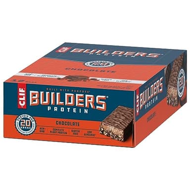 CLIF BUILDERS Protein Bars - Chocolate Flavor - 20g Plant Based Protein - Gluten Free - Non-GMO - Low Glycemic - No Artificial Sweeteners - 2.4 oz. (12 Pack) - Image 12