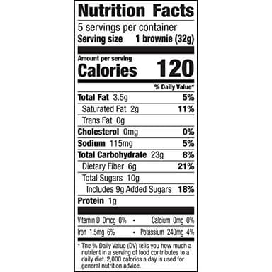 Fiber One Supreme Brownies, Cookie Dough, Snack Bars, 1.13 oz, 5 ct (Pack of 8) - Image 2