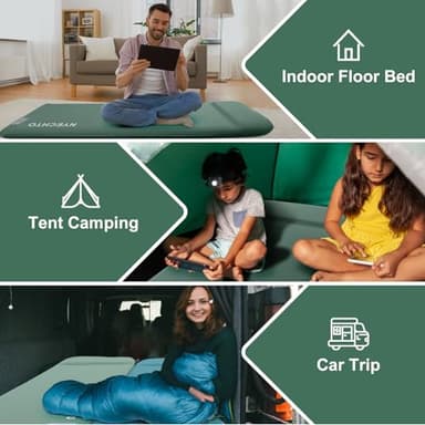 Self Inflating Sleeping Pad with Electric Pump, 3.14" Ultra-Thick Memory Foam Sleeping Mats for Camping,Easy Inflate&Deflate,9.5 R-Value Insulated Camping Mattress Pad with Pillow for Car Travel Tent - Image 7