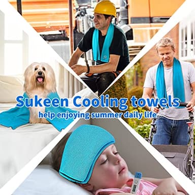 Sukeen Cooling Towel for Neck and Face (40"x12"),Ice Towel,Soft Breathable Chilly Towel,Microfiber Towel for Yoga,Sport,Running,Gym,Workout,Camping,Fitness,Workout & More Activities… - Image 8