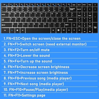 NIAKUN Laptop, Windows 11 Pro Laptop Computer 2025, 15.6 Inch Lap Top, 8GB RAM 256GB SSD PC, N4020 Processor, 15.6" FHD 1920 * 1080 Display, WIFI5, BT5.0 - Image 8