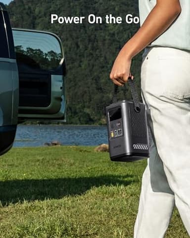 Anker Power Bank Power Station 60,000mAh,Portable Outdoor Generator 87W with Smart Digital Display, Retractable Auto Lighting and SOS Mode, Home Backup(PowerCore Reserve 192Wh) for Travel, Camping - Image 3