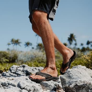 Reef Fanning Men's Comfort Beach Sandals Black And Tan - 11 Medium - Image 6