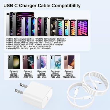 iPhone 17 16 15 Fast Charger 10ft, USB C Charging Block and Long Type C to C Cable Cord, iPad Wall Plug Power Adapter Cube Brick for Apple iPhone 17 Pro Max/17 Air/16 e/16 Pro/15 Plus/15 Mini/Samsung - Image 7