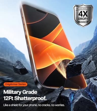 TORRAS OrigArmor for iPhone 17 Pro Max Screen Protector [100% Anti Reflection][3D Full Coverage Fit] Military-Grade Shatterproof 9H+ Tempered Glass Anti-Scratch Screen Protector 17 ProMax 6.9" 1-Pack - Image 7