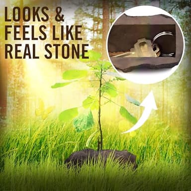 RamPro Hide-a-Spare-Key Fake Rock - Looks & Feels like Real Stone - Safe for Outdoor Garden or Yard, Geocaching (1) - Image 3