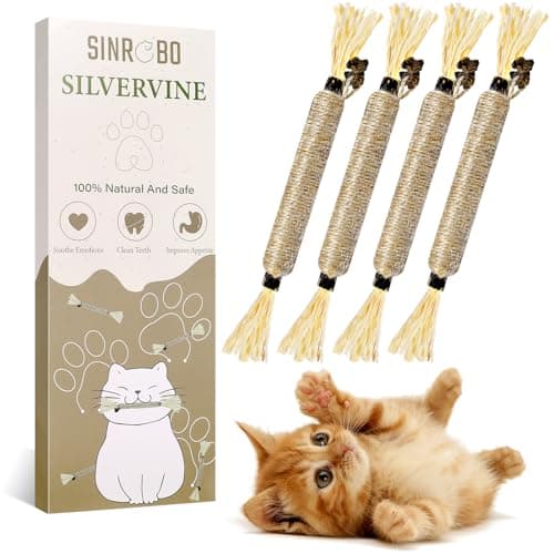 SINROBO 4 Pack Silvervine Sticks for Cats (4 Sticks) - Image 1