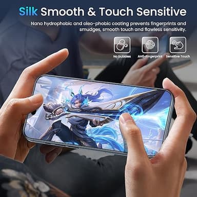 Fotbor [3+3 Pack for iPhone 15 Pro MaxPrivacy Screen Protector & Camera Lens Protector,Privacy 15 Pro Max,Anti Spy Private Tempered Glass Easy Installation Kit 6.7 Inch Accessories,Black (D-1) - Image 7