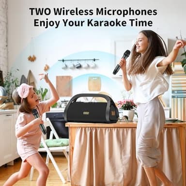 Monster Adventurer Max Bluetooth Speaker with Two Wireless Microphones, IPX7 Waterproof Outdoor Speaker with 100W Powerful Stereo Sound, Portable for Home, Party, Camping, Gold - Image 4