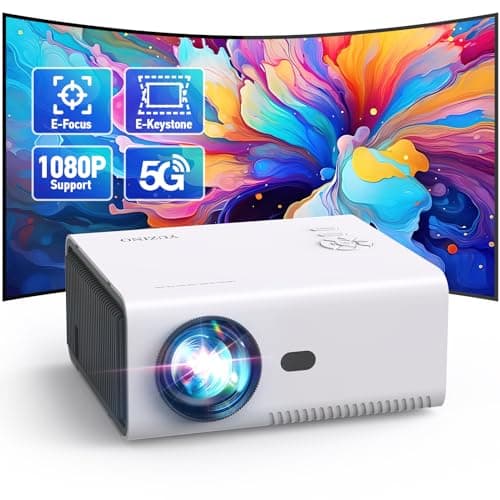 Projector with WiFi and Bluetooth,【Electric Focus/Keystone/Zoom】 YUZINO Mini Projector, 1080P FHD Portable Projector for Outdoor, 15000L Movie Projector for Bedroom for TV Stick/Phone/HDMI/USB/ Laptop - Image 1