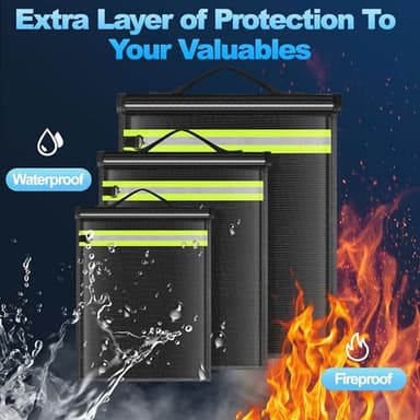 Lulrsay 5 Pack Faraday Bags EMP Proof,Faraday Bags for Laptops Tablets Phones Car Keys,Faraday Cage with Handle&Reflective Strip,EMP bags Faraday Pouch for Electronics Fireproof Waterproof - Image 6