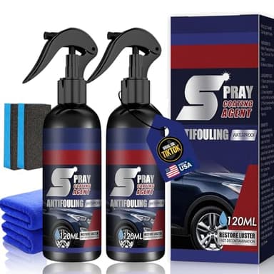 3 in 1 Ceramic Car Coating Spray,High Protection Quick Car Multi-Functional Coating Renewal Agent, Plastic Parts Refurbish Agent,Nanotechnology Car Scratch Repair Spray（2PCS） - Image 1