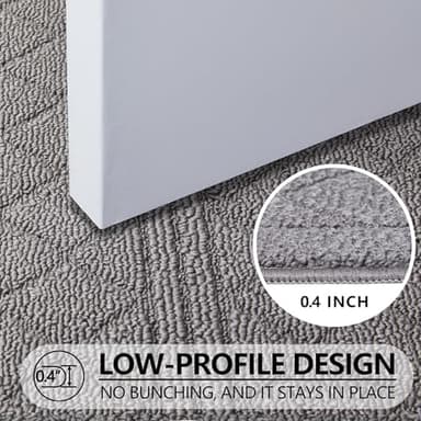 REFETONE Indoor Doormat, Front Back Door Mat 20"x32" Rubber Backing Non Slip Mats, Absorbent Resist Dirt Entrance Rugs for Entryway, Washable Low-Profile Inside Floor Mat for Muddy Wet Shoes, Grey - Image 5
