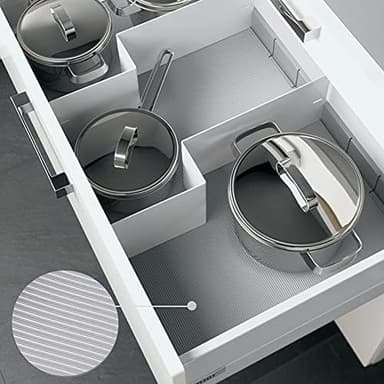 Drawer Liners for Kitchen, Shelf Liners, Washable Oil-Proof Cabinet Liner for Refrigerator, Cabinet, Drawer, Storage, Shelves, Non-Slip Shelf Liner (17.5 Inches x 20 FT x 2 Rolls)… Clear - Image 4