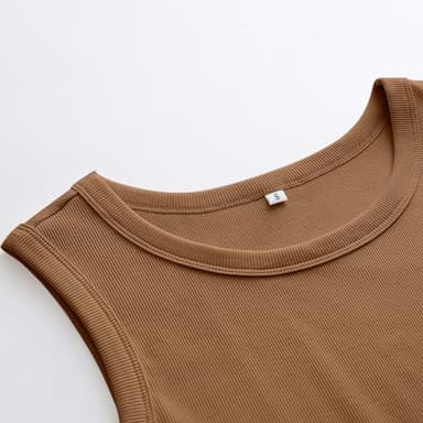 ANRABESS Womens Sleeveless High Neck Tank Tops Fashion Summer Casual Basic Slim Fit Ribbed Racerback Top Shirt Clothes Coffee X-Large - Image 3