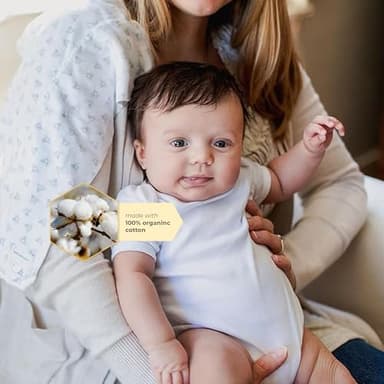 Burt’s Bees Baby Unisex Baby Bodysuits, 5-Pack Short & Long Sleeve One-Pieces, 100% Organic Cotton - Image 5