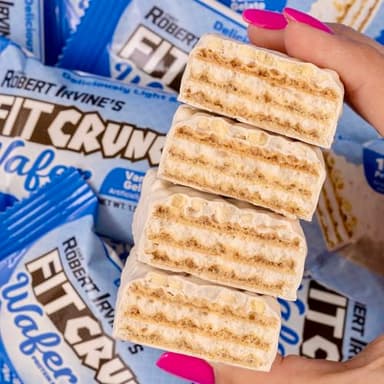 FITCRUNCH Wafer Protein Bars, 16g of Protein & 1g of Sugar (9 Bars, Vanilla Gelato) - Image 6
