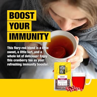 Tiesta Tea - Cranberry Hibiscus Rooibos Tea, Fireberry, Loose Leaf, Herbal Blend with Hibiscus, Cranberry, Currants & Rooibos, Enjoy Hot or Iced, 1.7oz Resealable Pouch, 25 Cups - Image 4