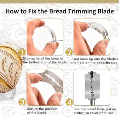 Sourdough Starter Kit, 34oz Sourdough Starter Jar, 2 Bread Proofing Baskets, Thermometer, Feeding Time Tracker, Metal Scraper, Easy to Clean, Complete Sourdough Bread Baking Supplies for Beginners - Image 8