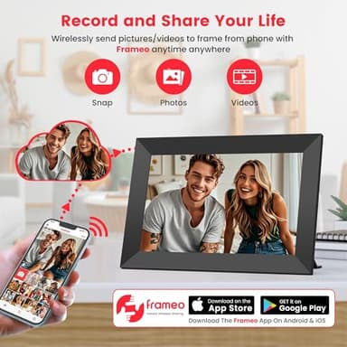 Frameo 10.1 Inch WiFi Digital Picture Frame, Smart Cloud Electronic Photo Frame with HD IPS Touch Screen Slideshow 32GB Memory Auto-Rotate Wall Mount, Share Photos/Videos from Phone by Frameo App - Image 2
