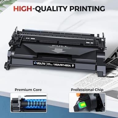 148A Toner Cartridge (with Chip) - Compatible Replacement for HP 148A Toner Cartridge, W1480A 148X W1480X to Use with Pro MFP 4101fdn 4101fdw 4001dn 4001n Printer (Black, 2-Pack) - Image 6