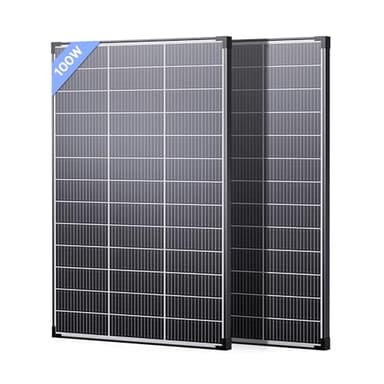 ZOUPW N-Type 16BB 200 Watt Solar Panel,Gifts for Men,2Pcs 100W 12V Solar Panels, 25% High Efficiency Monocrystalline PV Module IP68 Waterproof for RV Trailer Marine Rooftop Farm Off-Grid Blackout - Image 1