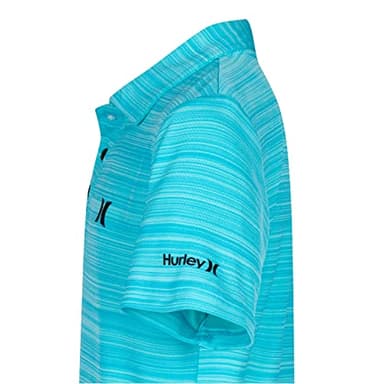 Hurley Boys' Performance Polo Shirt, Aurora Green Heather, L - Image 4