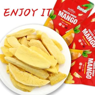 ONETANG Freeze-Dried Fruit Mango Chips, 10 Pack Single-Serve Pack, Non GMO, Kosher, No Add Sugar, Gluten free, Vegan, Holiday Gifts, Healthy Snack 0.35 Ounce - Image 8
