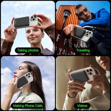 2025 Magnetic 15W Power Bank for iPhone,5000mAh Magsafe Battery Pack with 20w Fast Charging,Slim Magsafe Power Bank in&Out,with LED Display,Wireless Portable Charger for iPhone17/16/15/14/13/12 Series - Image 8