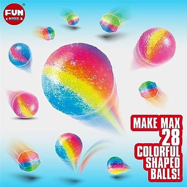 Big Bouncy Ball Kit for Kids, FunKidz DIY Ultimate Magic Bouncy Balls Making Kit Science Craft Projects Birthday Party Activities for Boys Girls Ages 6-12 Includes Tennis Size Ball Model and Powder - Image 4