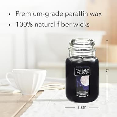 Yankee Candle MidSummer's Night Scented Classic Large Single Wick Jar Candle 22oz with Over 110 Hours of Burn Time Ideal for Dinner Parties Relaxing Saturdays and Special Occasions - Image 4