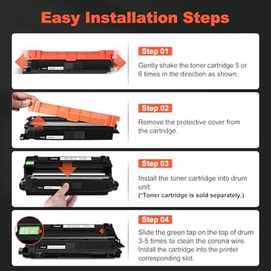 TN229XL Compatible Toner Cartridge for Brother TN229XL TN-229XL TN229 XL to use with MFC-L3780CDW MFC-L3720CDW HL-L3280CDW HL-L3220CDW MFC-L3765CDW HL-L3300CDW HL-L3295CDW Printer (4 Packs) - Image 5