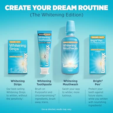 Lumineux Teeth Whitening Toothpaste 2 Pack Peroxide Free Enamel Safe for Sensitive Whiter Teeth, Fluoride Free, No Alcohol, Artificial Colors, SLS Free Dentist Formulated - 3.75 Oz - Image 6