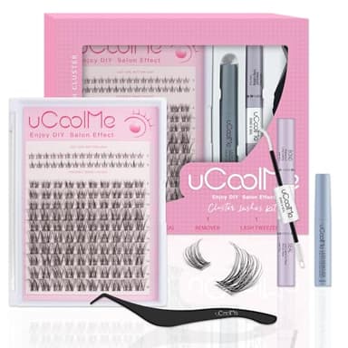 Venus Lash Clusters Kit 8-16mm with 5-6mm Bottom Lashes Wispy Natural Eyelash Clusters Kit D Curl -WideSpan DIY Eyelash Extension Kit Individual Fake Eyelashes Clusters Kit Thin Invisible Lash Band - Image 1