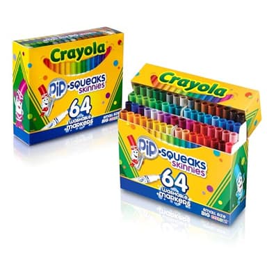 Crayola Pip-Squeaks Skinnies Washable Markers (64ct), Mini Markers for Kids, Coloring Markers, Craft Supplies, Kids Holiday Gift, 3+ - Image 8