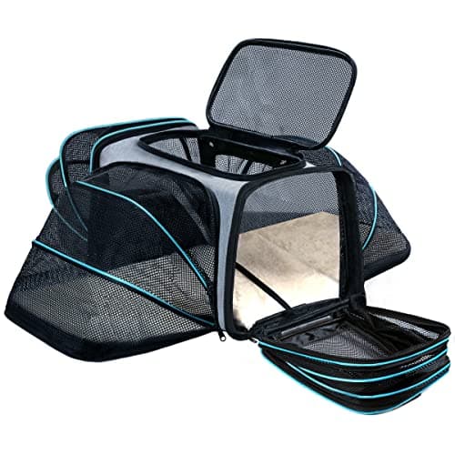 Cat/Dog Airline Approved Expandable Pet Carrier for Small Pets - Removable Pad, Pockets, TSA Compliant - Image 1