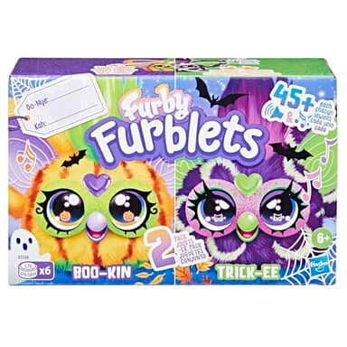 Furby Furblets 2 Pack of Fall Edition Mini Friends Trick-Ee & Boo-Kin, Electronic Plush Toys, Multicolor, Back to School Gifts, Ages 6+ (Amazon Exclusive) - Image 3