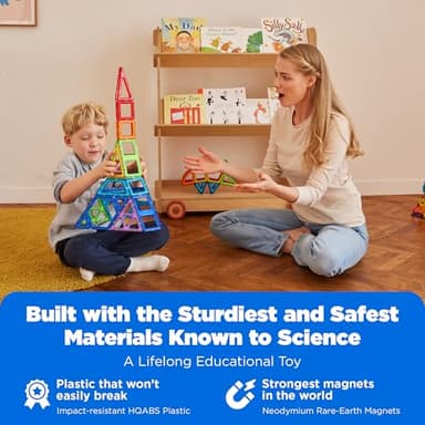 Magformers Trapezoid 12PC Set - Magnetic Tiles Building Blocks, Educational Kit, STEM Toy Set - Magnetic Building Tiles for Kids to Develop Problem-Solving Abilities and Shape Recognition - Image 4