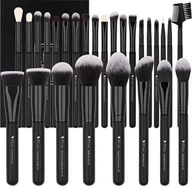 DUcare Professional Makeup Brushes Set 27Pcs Makeup Brush Set Premium Synthetic Kabuki Foundation Blending Face Powder Blush Concealers Eye Shadows Brushes - Image 1