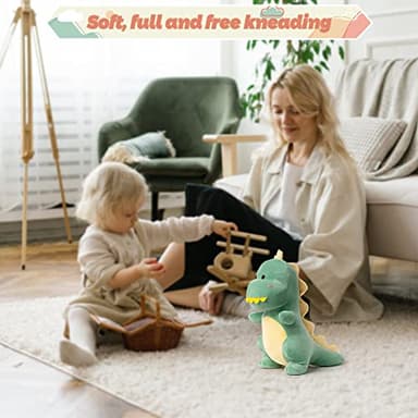 Adorlynetty Dinosaur Stuffed Animal,12“ Cute Stuffed Dinosaur Plush Soft Dino Plushie Toys for Boys Girls Baby Kids (Green) - Image 3