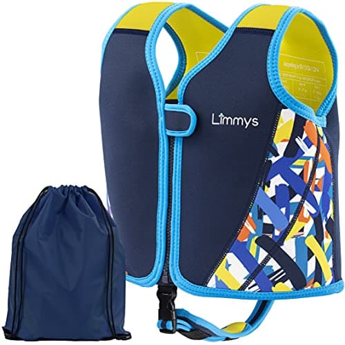 Limmys Premium Kids Swim Vest - Toddler Swim Jacket and Buoyancy Swimming Aid - Modern Design Swimming Vest for Boys, Girls and Babies - with Drawstring Bag - Image 1