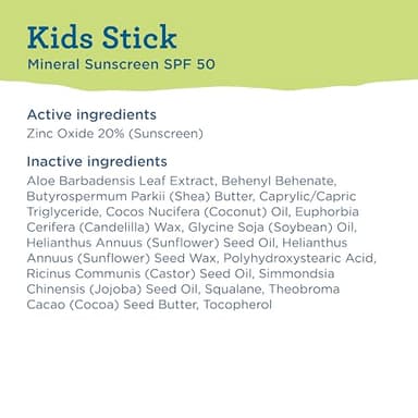 BLUE LIZARD Mineral Sunscreen Stick with Zinc Oxide SPF 50+ Water Resistant UVA/UVB Protection Easy to Apply Fragrance Free, Kids, Unscented, 0.5 oz - Image 7