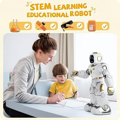 Ruko 1088 Smart Robot for Kids, Large Programmable Interactive STEM RC Robot, Voice Control and App Control, Gifts for Boys and Girls 4 5 6 7 8 9, Gold - Image 5