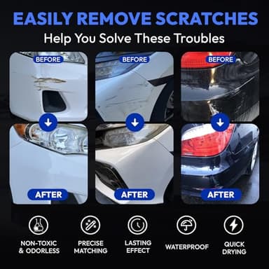 2025 New Upgraded Car Scratch Remover, Scratch and Swirl Remover for Vehicles Blemishes, Non-Toxic Car Paint Scratch Repair, Polishing & Waxing Kits with Buffer Pad, Microfiber Towel (1) - Image 3