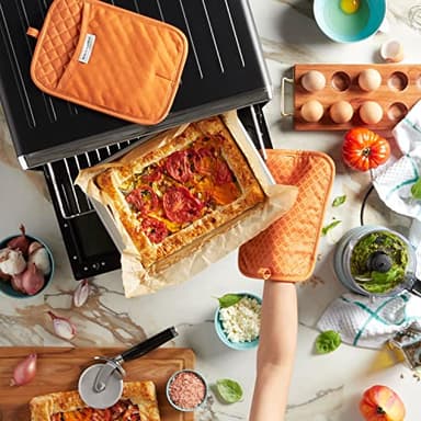 KitchenAid Asteroid Pot Holder 2-Pack Set, Honey, 7"x10" - Image 5