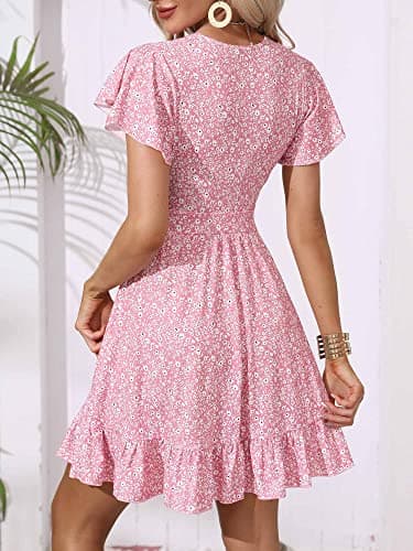 TORARY Cute Floral Print Spring Dresses for Women Summer Casual Ruffle Hem Empire Waist A Line Sun Dresses for Women 2025 - Image 3