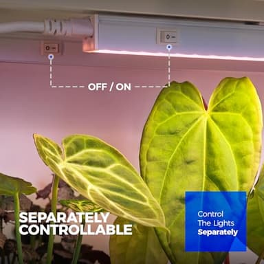 Barrina T5 Grow Lights for Indoor Plants, Full Spectrum LED Grow Light, 2FT 80W (8 x 10W), Plant Lamp for Indoor Growing, Seed Starting, Pinkish White, 8-Pack - Image 5