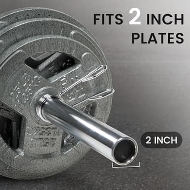 Fitvids Olympic Barbell Bar for Power Lifting and Weightlifting, 700 Pound Capacity, 2 Inch Diameter - Image 6